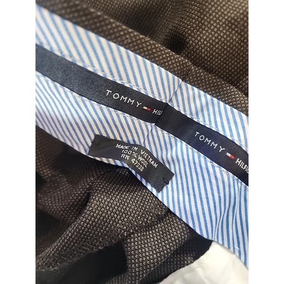 Tommy Hilfiger Lowry Suit Mens 42XL W35.5 Brown 100% Worsted Wool 2-Piece NWT - Picture 14 of 14